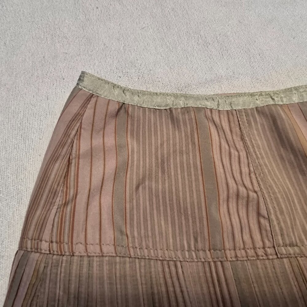 CYNTHIA by CYNTHIA STEFFE Size 6 Womens Tiered Skirt Mini Pleats Fall Colors - Picture 6 of 15